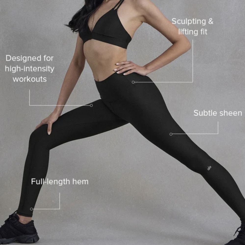 ALO Airlift Compressive High Intensity Workout Leggings Black Sz S - Picture 8 of 10